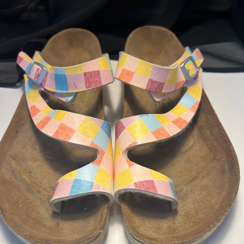 Birkenstock Multicolor Checkered Sandals